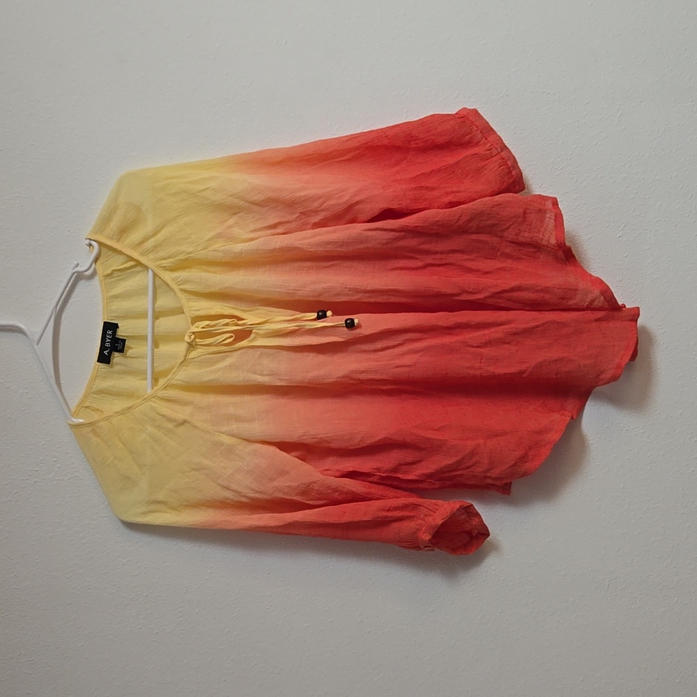 A.Byer ombre sunset blouse Small